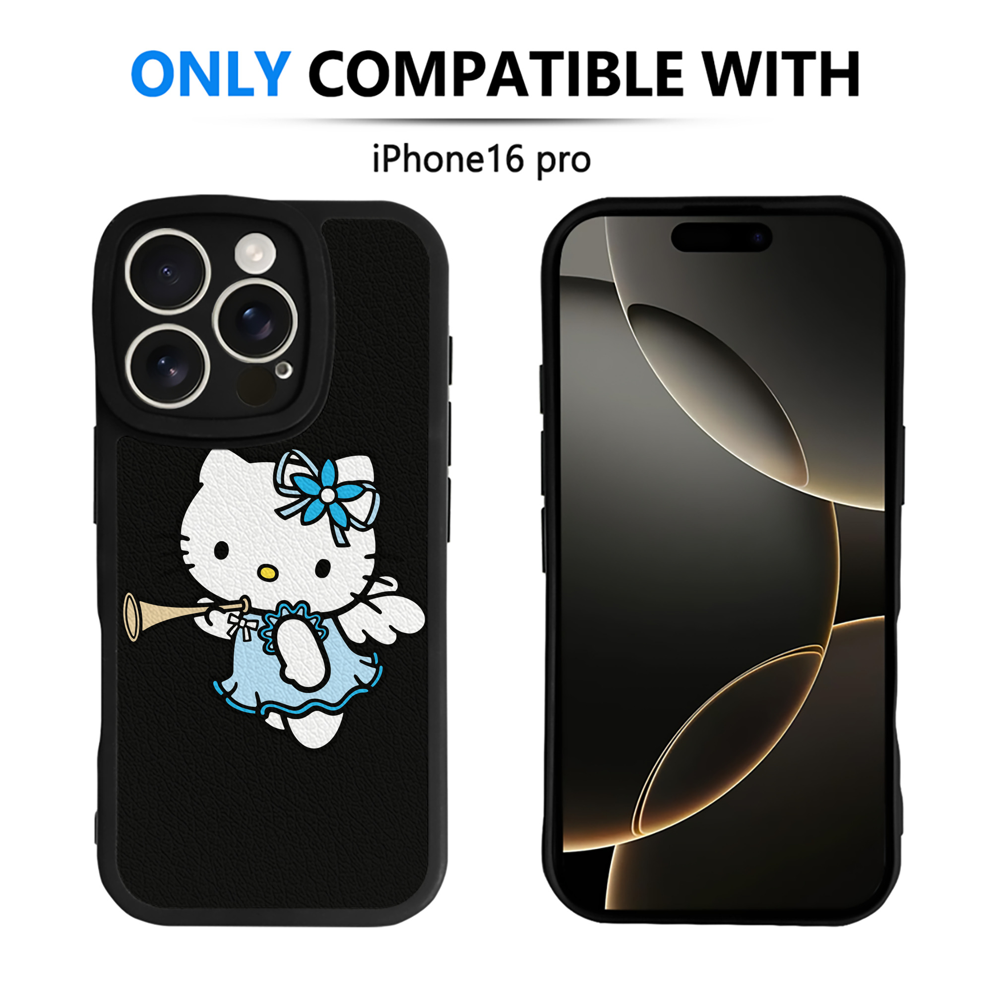（画像用） Hello Kitty ハローキティ 【iPhone 16シリーズ対応】シリコンスマホケース（レザー調） 材質：シリコン